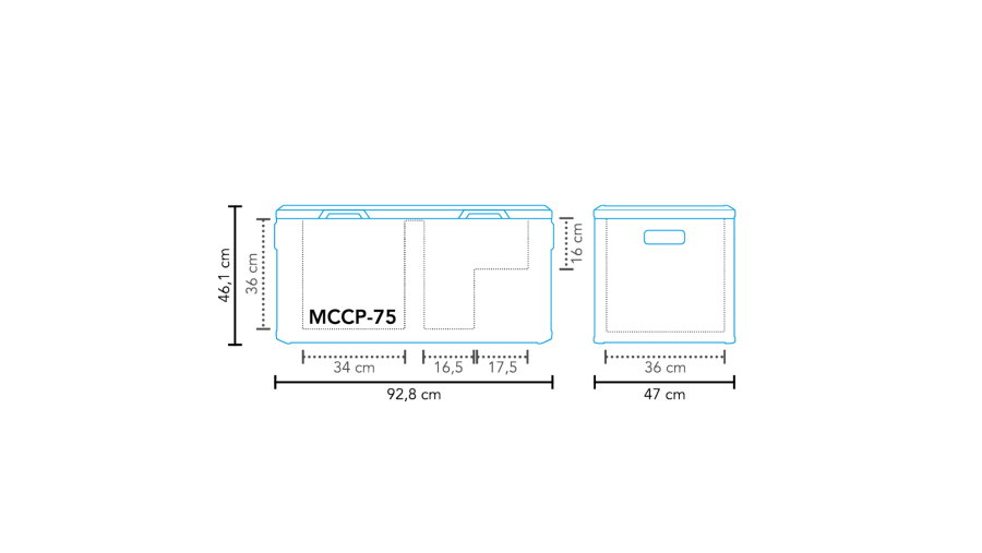 Cool box compressor MCCP-75 AC/DC Dual Zone